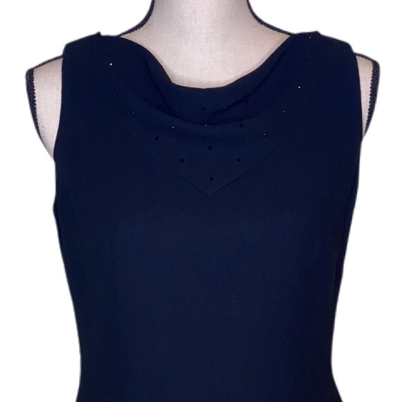 Maggy L Black Sleeveless Sheath Dress Size 4 - Picture 2 of 7